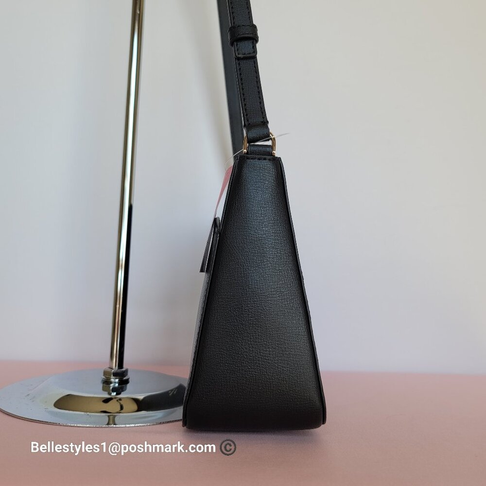 KATE SPADE Adel Small Top-zip Leather Crossbody Bag- Black Color ⭐🎈 - Picture 8 of 16